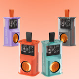 transparent mecha wireless Bluetooth speaker cyberpunk style dazzling colored lights speaker